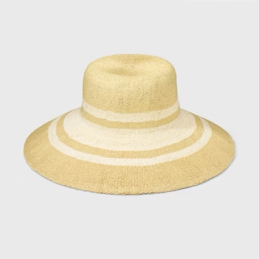 Elegant Tan and Cream Day Hat
